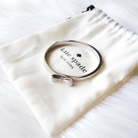 kate spade Jewelry - NWOT Kate Spade Silver Bow Bangle Bracelet